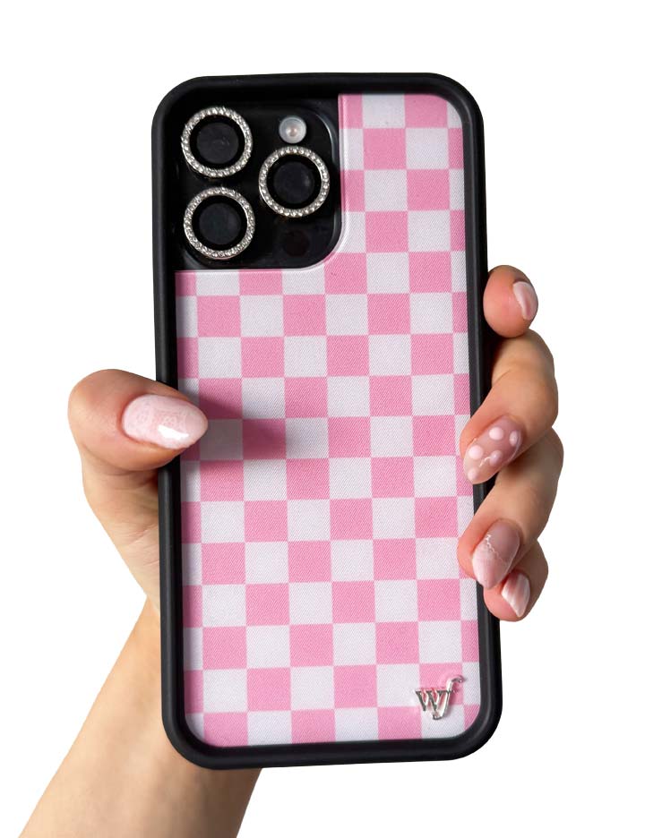 粉色棋格 Pink Checkers 手機殼