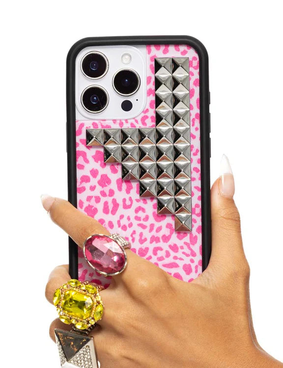 粉色貓咪 龐克系列 Pink Meow Stud 手機殼