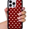 紅色波卡點 Polka Dot Burgundy | Cream 手機殼