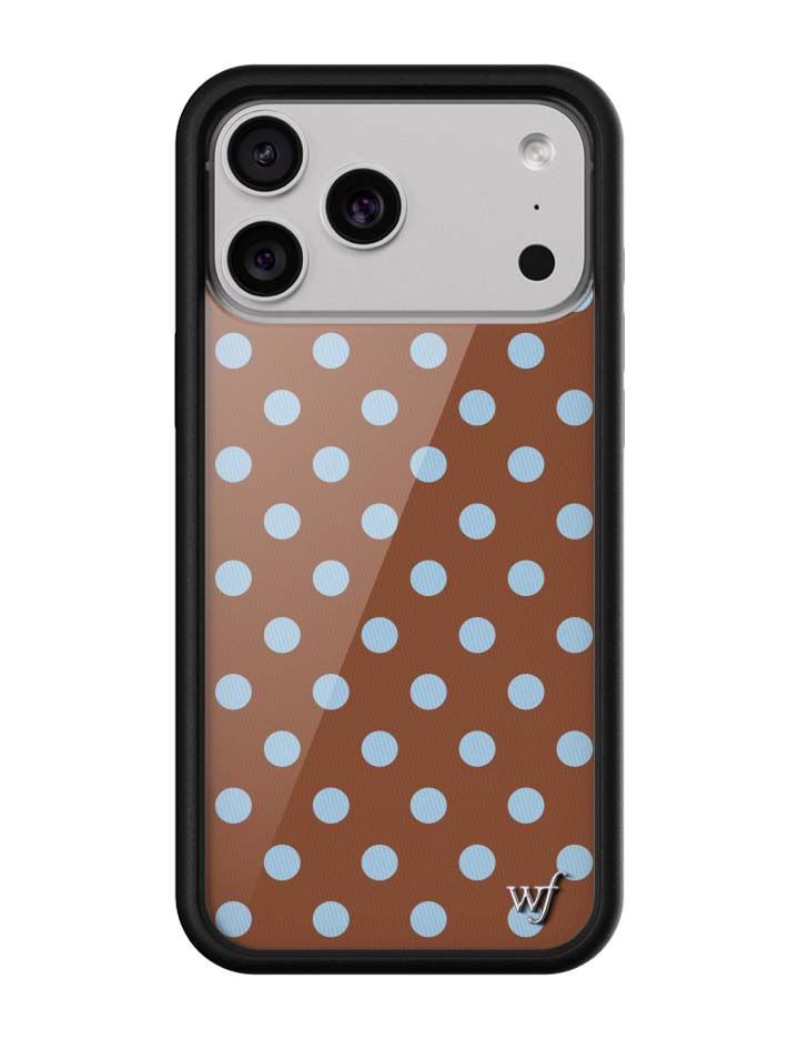 棕色波卡點 Polka Dot | Brown and Blue 手機殼