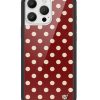 紅色波卡點 Polka Dot Burgundy | Cream 手機殼