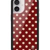 紅色波卡點 Polka Dot Burgundy | Cream 手機殼