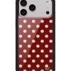 紅色波卡點 Polka Dot Burgundy | Cream 手機殼