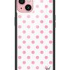 櫻花粉波卡點 Polka Dot White Pink 手機殼