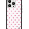 櫻花粉波卡點 Polka Dot White Pink 手機殼