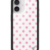 櫻花粉波卡點 Polka Dot White Pink 手機殼