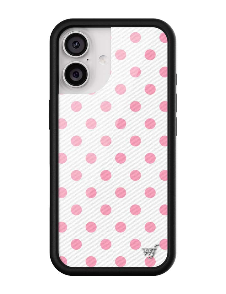 櫻花粉波卡點 Polka Dot White Pink 手機殼