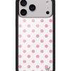 櫻花粉波卡點 Polka Dot White Pink 手機殼