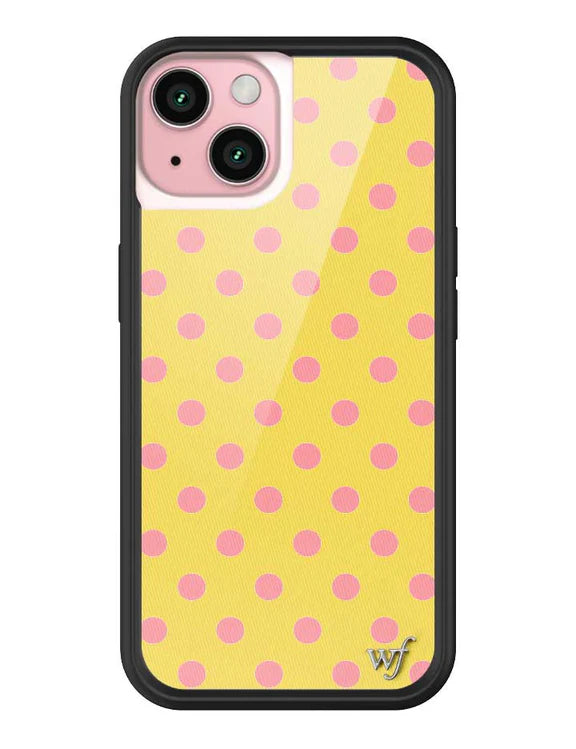 黃色波卡點 Polka Dot | Yellow and Pink 手機殼