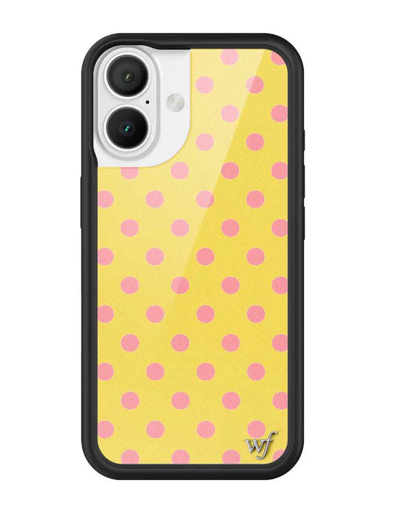 黃色波卡點 Polka Dot | Yellow and Pink 手機殼