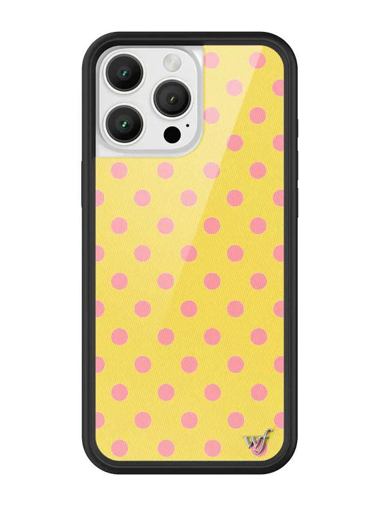 黃色波卡點 Polka Dot | Yellow and Pink 手機殼