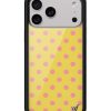 黃色波卡點 Polka Dot | Yellow and Pink 手機殼