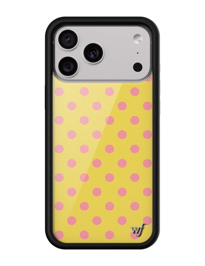 黃色波卡點 Polka Dot | Yellow and Pink 手機殼