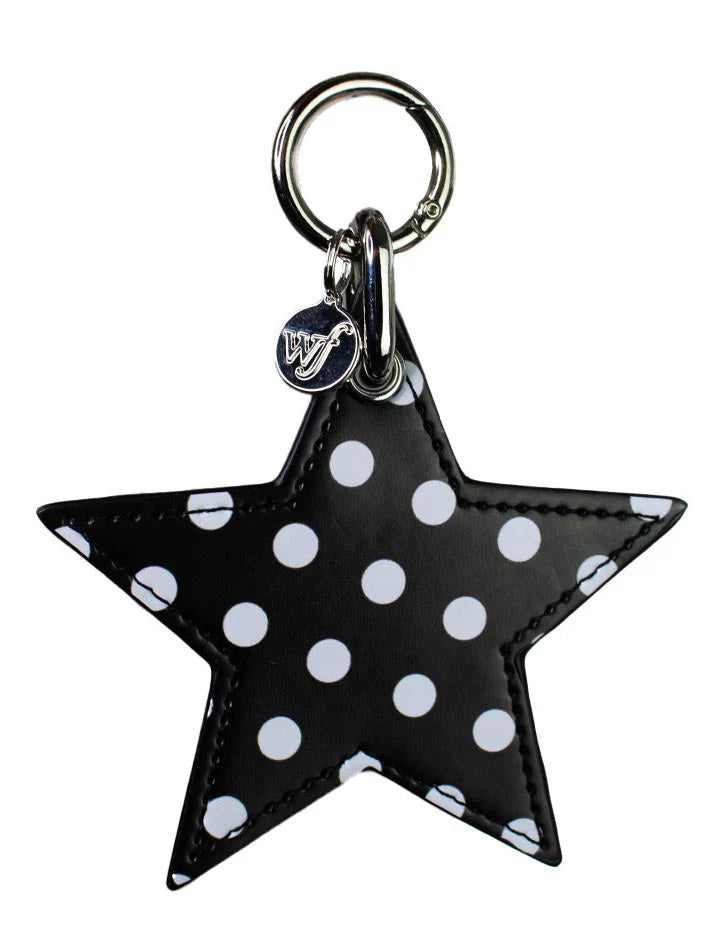 黃粉波點五角星 Polka Dot Star 手機鏈