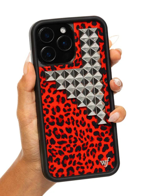 赤焰豹紋 龐克系列 Red Meow Stud 手機殼