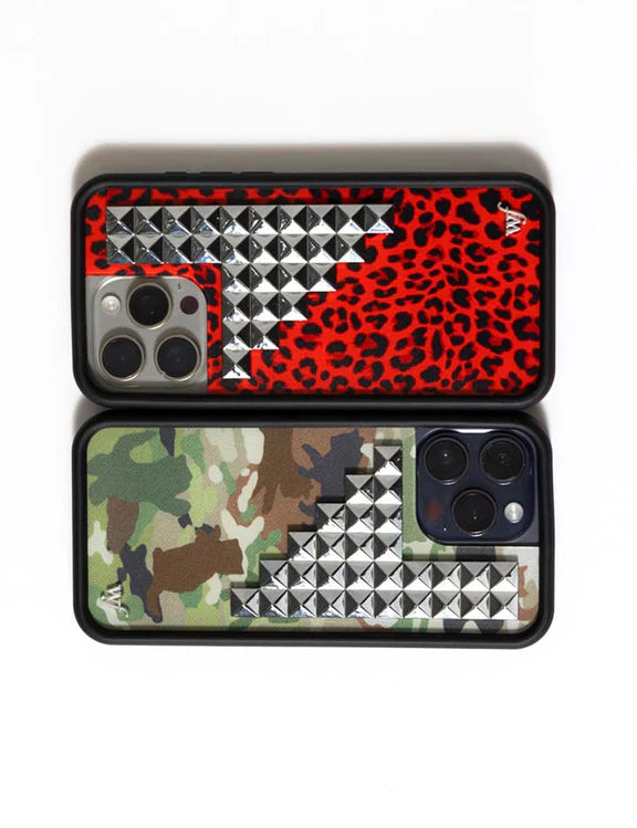 赤焰豹紋 龐克系列 Red Meow Stud 手機殼