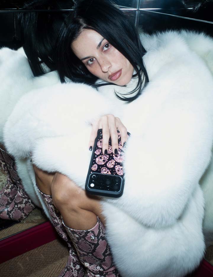 水晶骷髏 Rhinestone Skull 黑粉 聯名款 手機殼（預售）