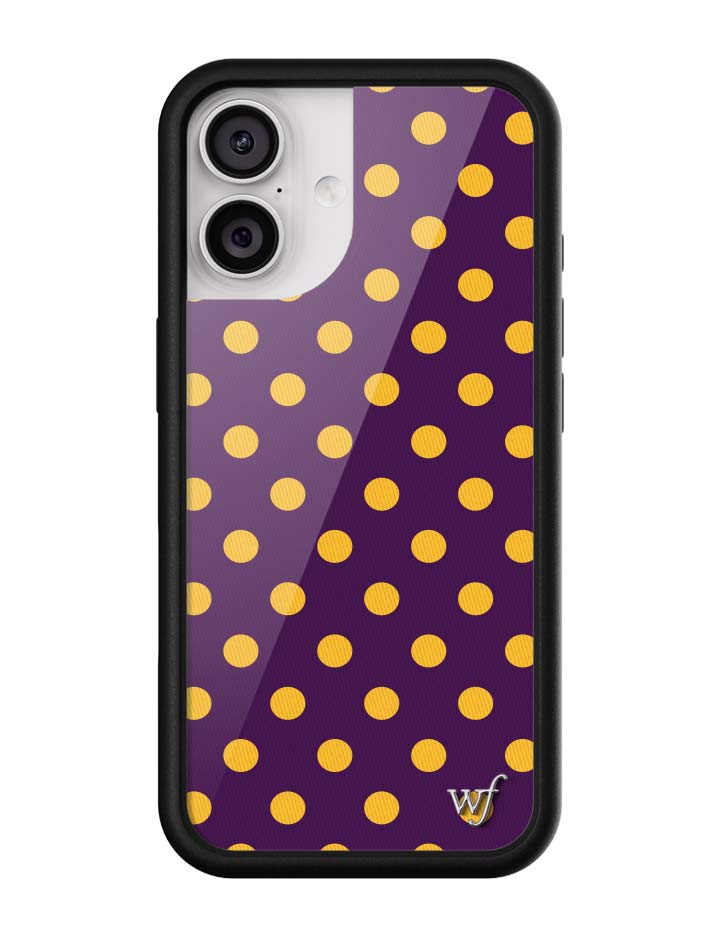 紫色波卡點 Polka Dot | Purple and Yellow 手機殼