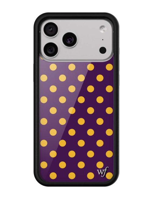 紫色波卡點 Polka Dot | Purple and Yellow 手機殼