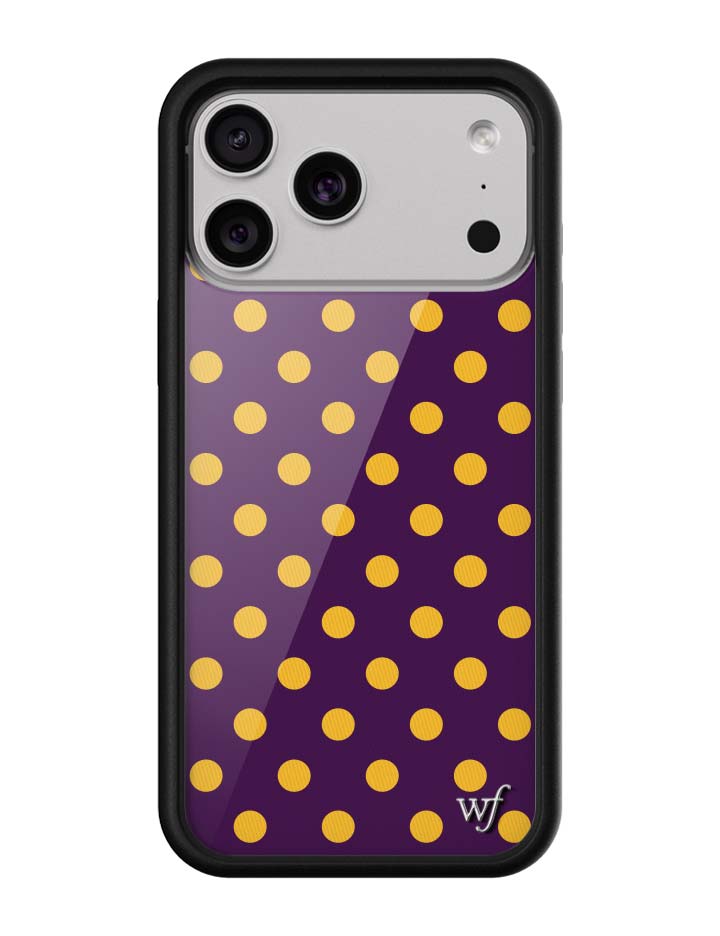 紫色波卡點 Polka Dot | Purple and Yellow 手機殼
