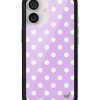 薰衣草波卡點 Polka Dot Lavendar White 手機殼