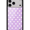 薰衣草波卡點 Polka Dot Lavendar White 手機殼