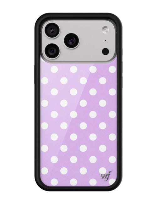 薰衣草波卡點 Polka Dot Lavendar White 手機殼