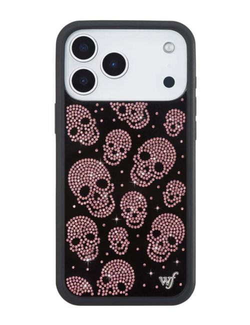 水晶骷髏 Rhinestone Skull 黑粉 聯名款 手機殼（預售）