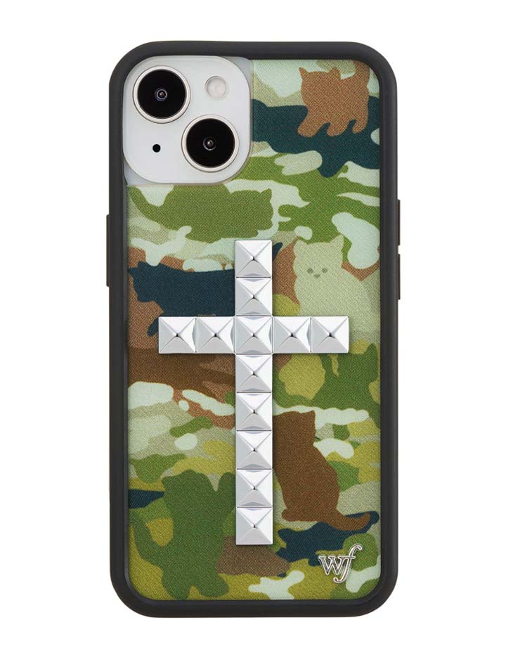 小貓迷彩 十字鉚釘 Stud Cross Cat Camo 手機殼