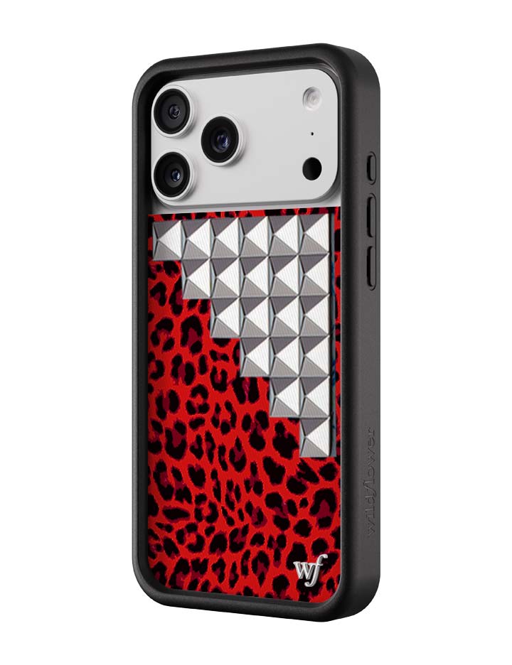 赤焰豹紋 龐克系列 Red Meow Stud 手機殼